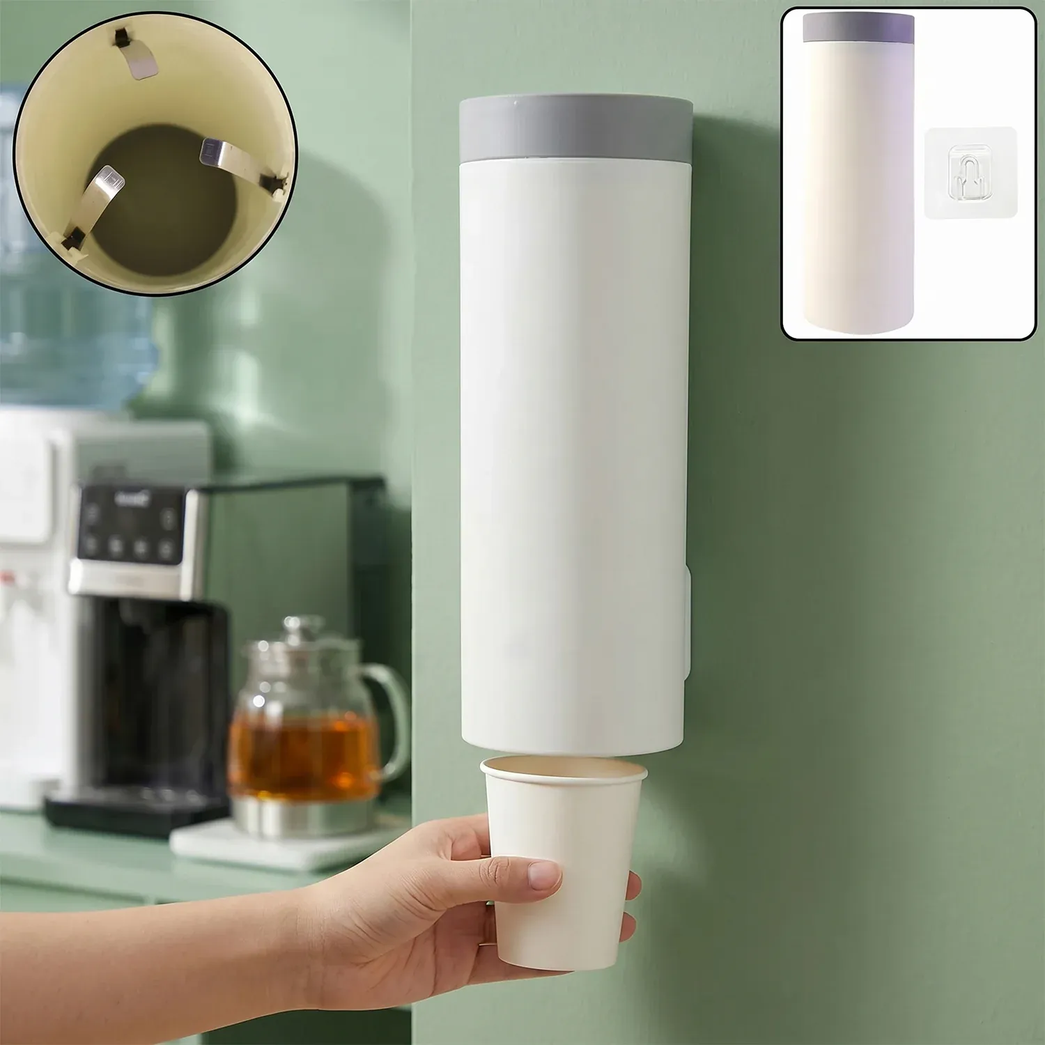 Premium Wall Mounted Paper Cup Holder – Space-Saving Dispenser for Hygiene - Buy Online at Alikart