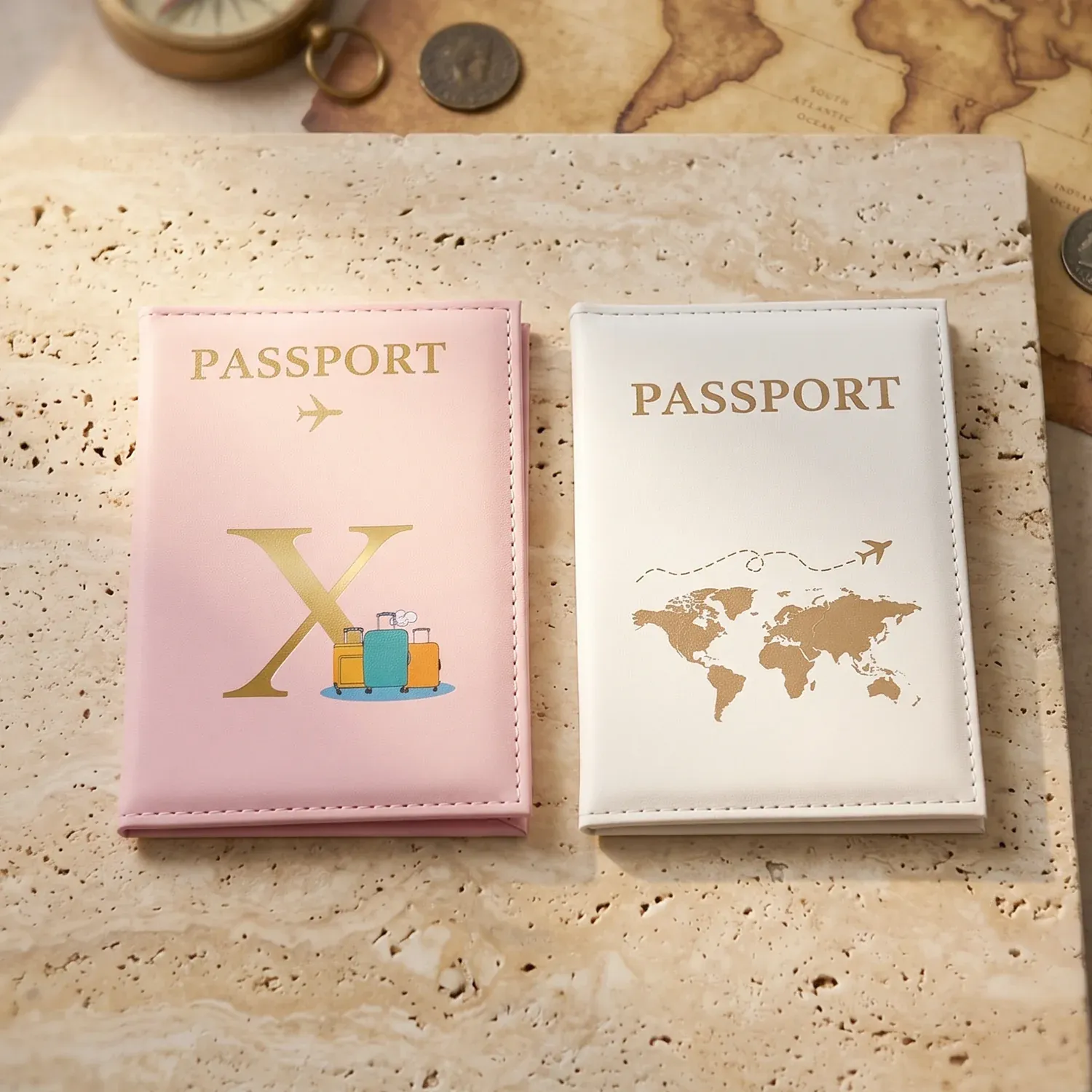 Travel Passport Holder Wallet – Stylish Mix Design & Compact - Detailed Feature View 7