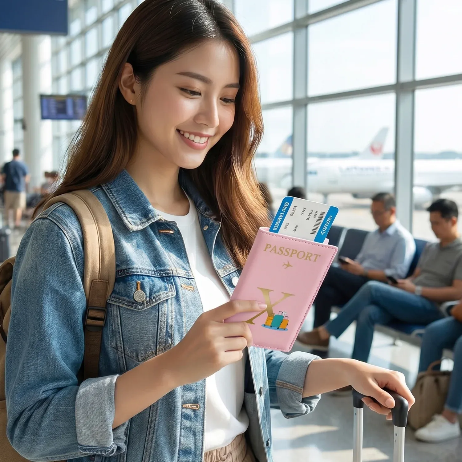 Travel Passport Holder Wallet – Stylish Mix Design & Compact - Detailed Feature View 4