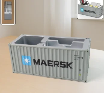 Container-Style Desk Organizer – Durable Multi-Compartment Storage Box