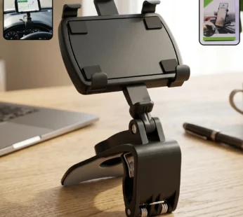 Car Phone Holder – 360° Rotatable Dashboard Clip Mount