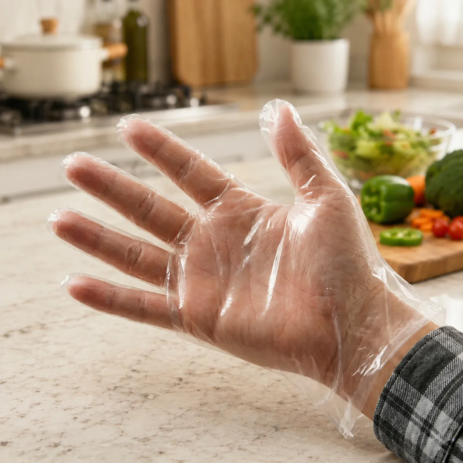 Disposable Plastic Gloves – Hygienic & Practical for Home & Commercial Use - Detailed Feature View 6