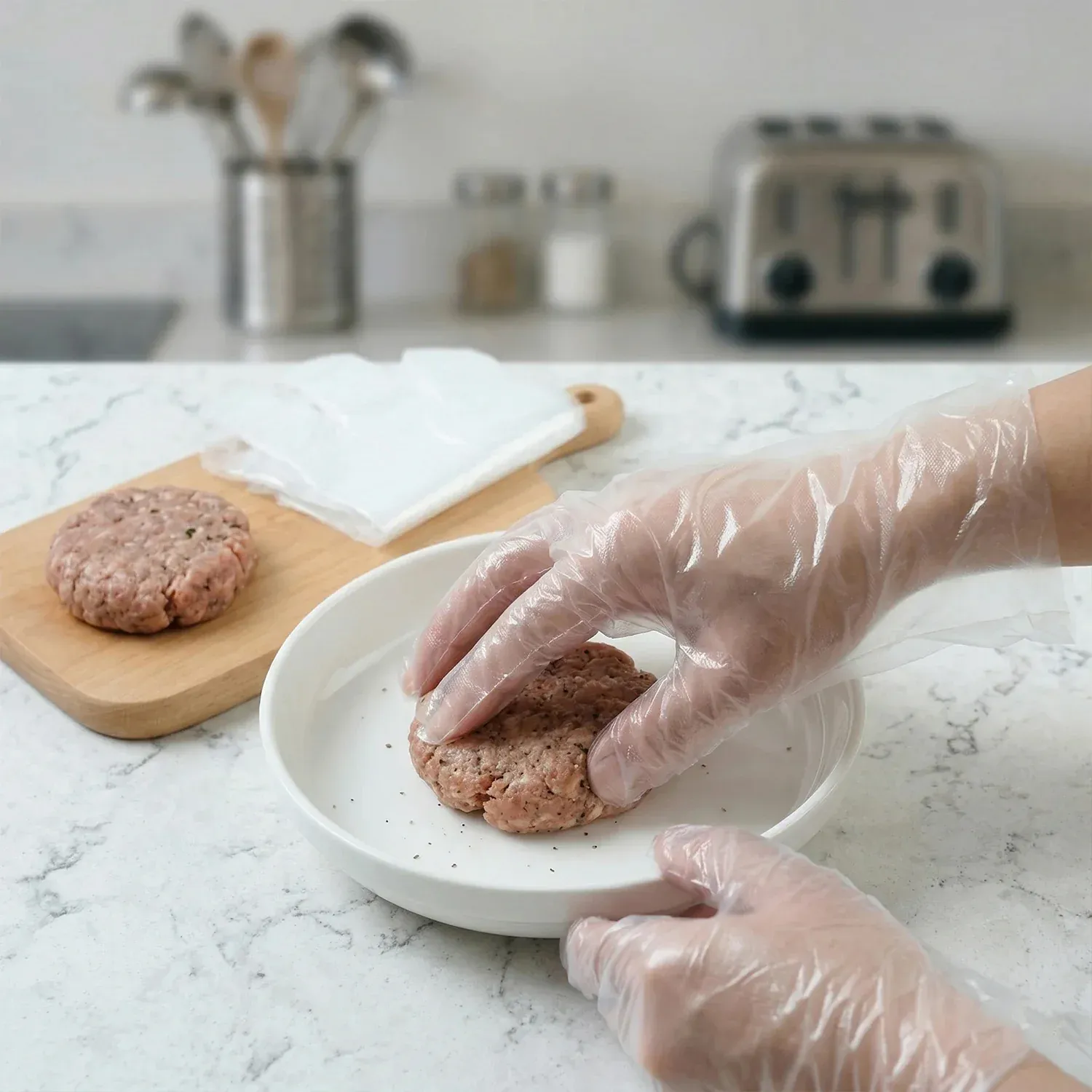 Disposable Plastic Gloves – Hygienic & Practical for Home & Commercial Use - Detailed Feature View 7