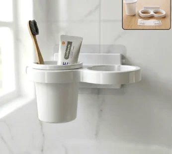 Wall Mounted Toothbrush Holder Set – Space-Saving Bathroom Organizer
