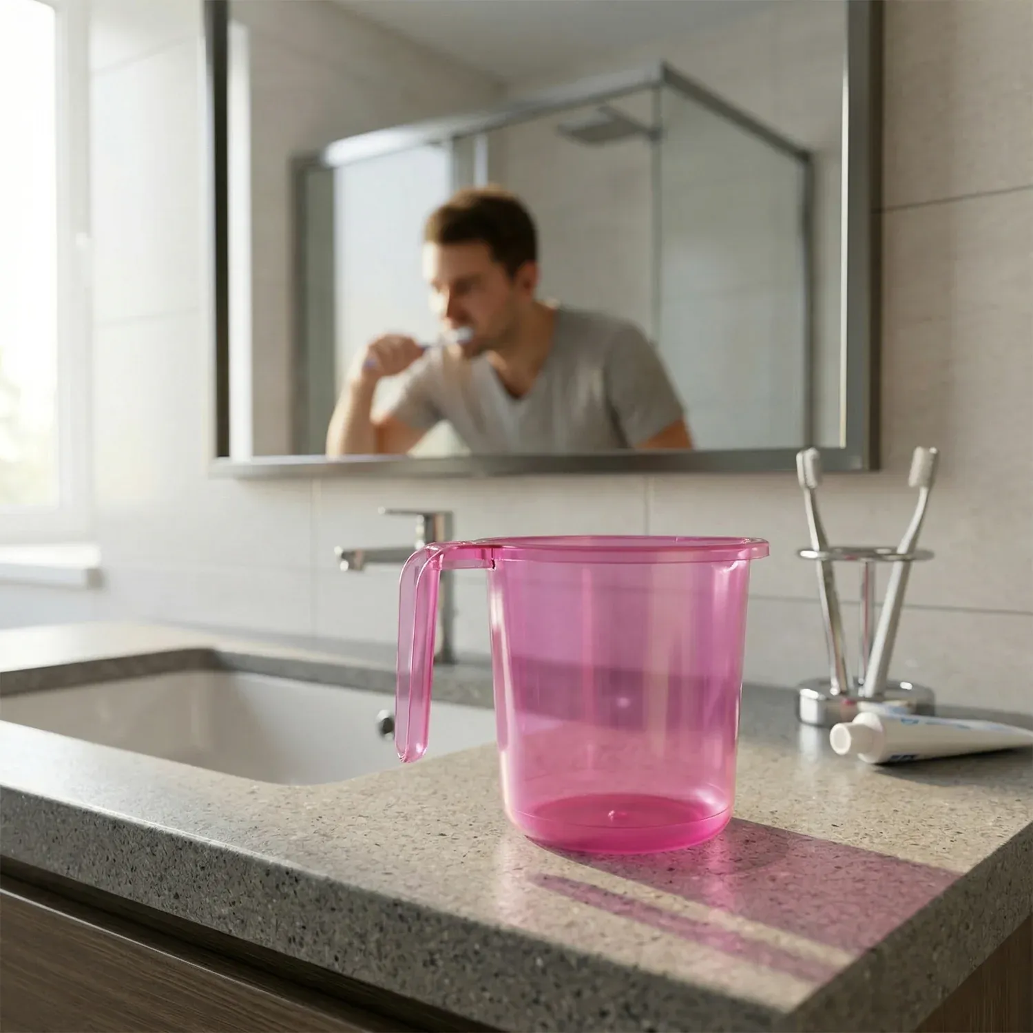 Plastic Bathroom Mug – Durable, BPA-Free & Stylish | Packorra - Detailed Feature View 2