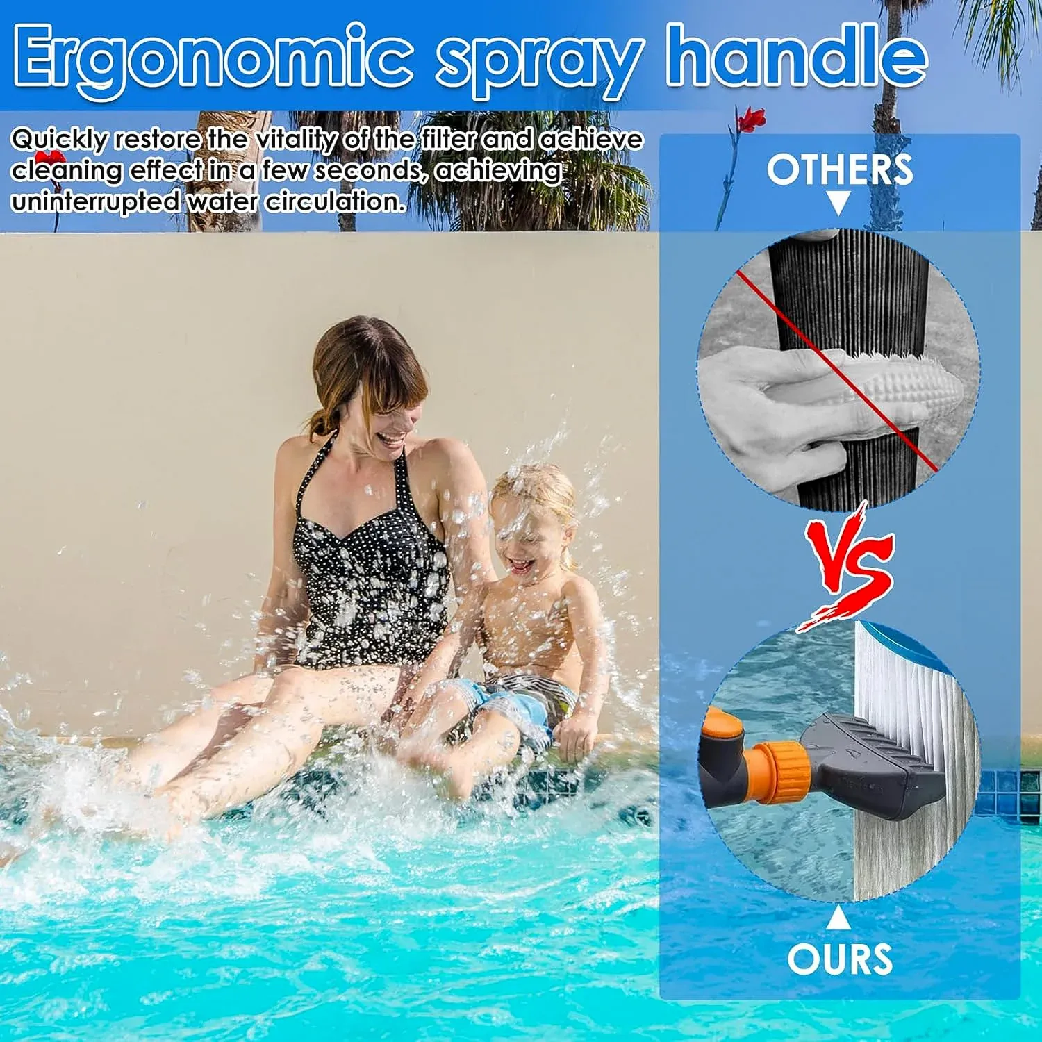 Pool Filter Cartridge Cleaner Nozzle – High-Pressure Multi-Jet Spray - Detailed Feature View 7