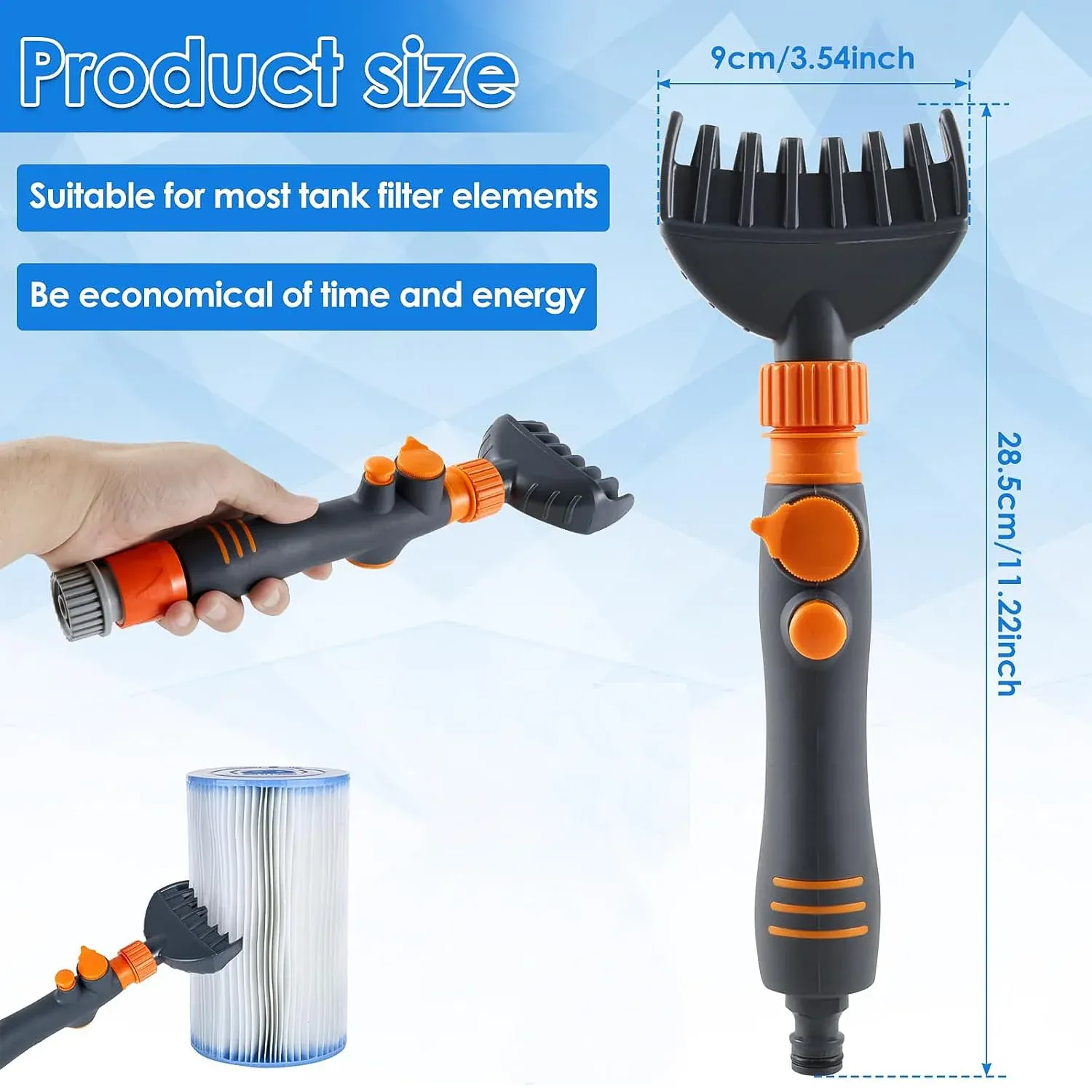 Pool Filter Cartridge Cleaner Nozzle – High-Pressure Multi-Jet Spray - Detailed Feature View 2