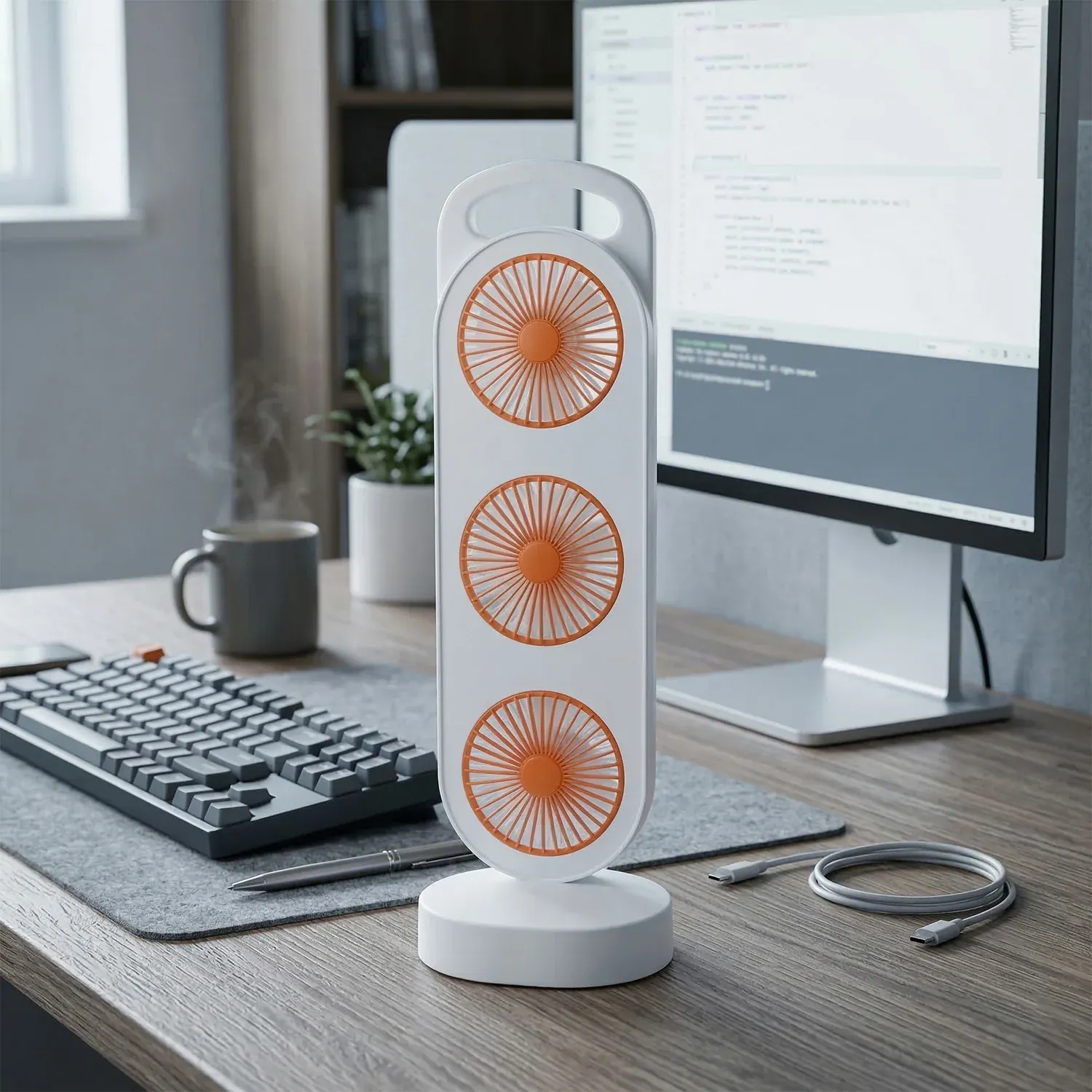 Portable 3 in 1 Table Fan – Compact Personal Cooling Solution - Detailed Feature View 4
