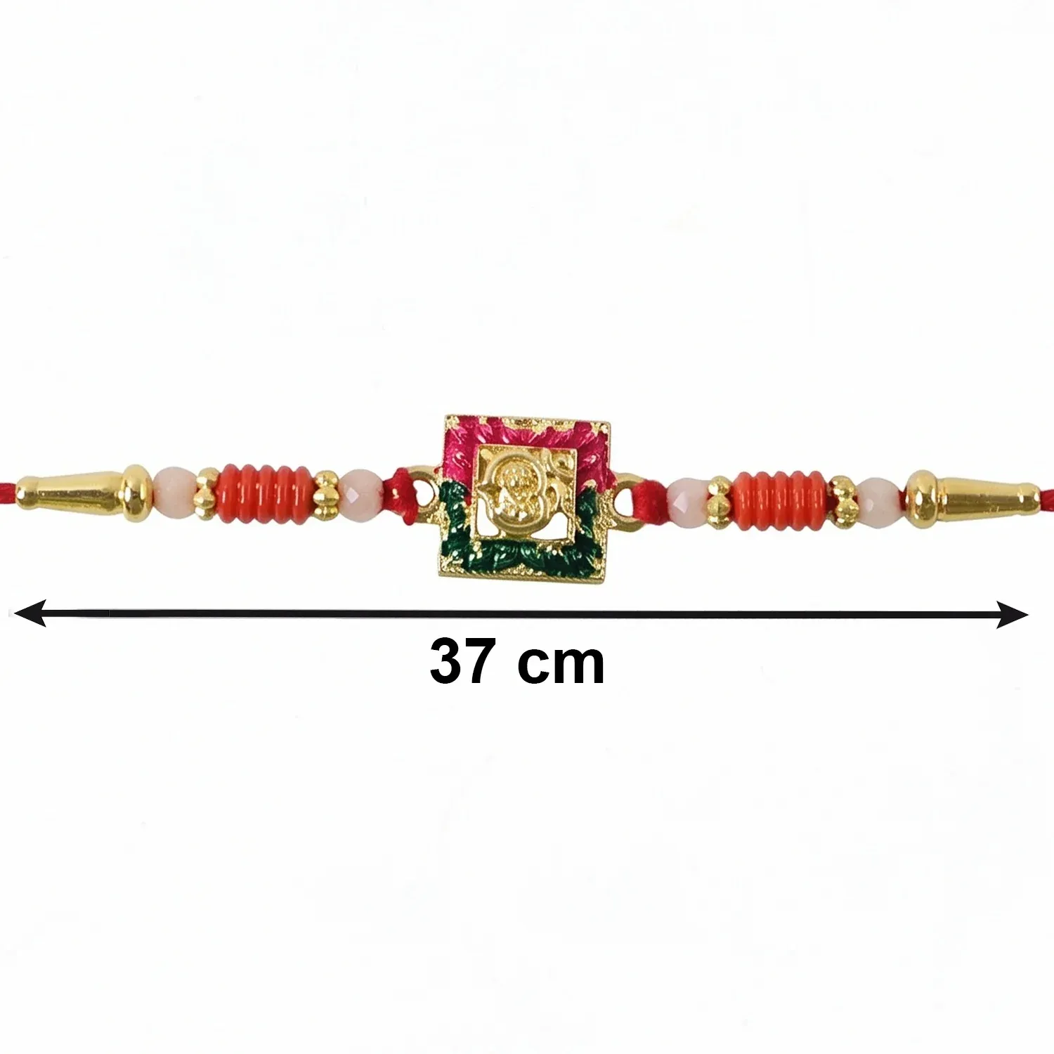 Ganesha Rakhi, Elegant Designer Thread for Raksha Bandhan - Detailed Feature View 5