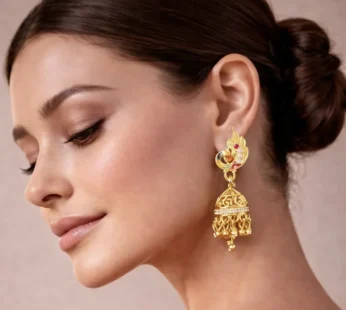 Traditional Peacock Motif Earrings – Elegant Heritage Design