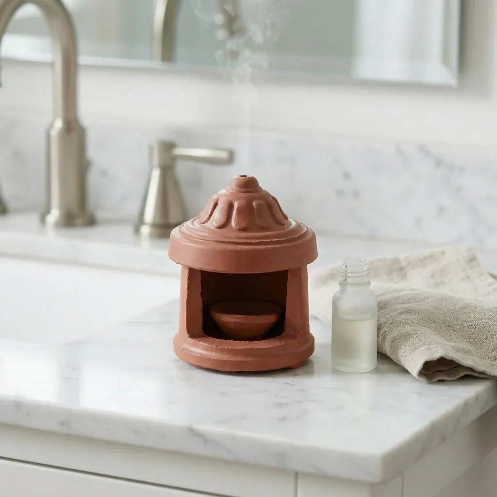 Premium Terracotta Clay Diya Lamp – Traditional Indoor Decor & Puja Light - Buy Online at Alikart
