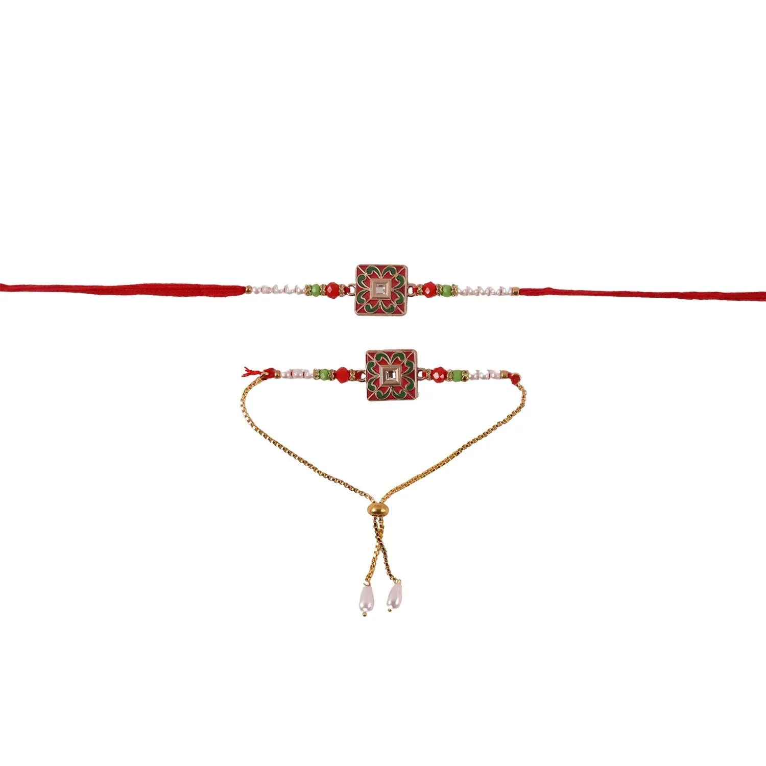 Rakhi – Traditional Pearl Beads Design for Raksha Bandhan - Detailed Feature View 5