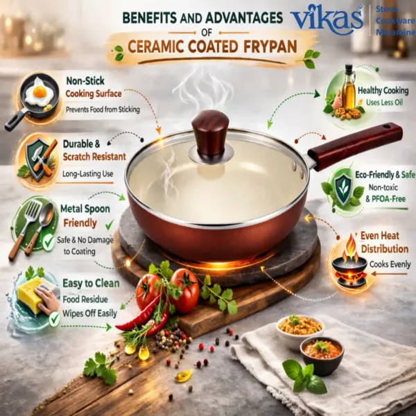 Ceramic Frypan – Non-Stick Coating & Induction Compatible for Healthy Cooking