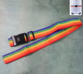 Rainbow Luggage Strap – Secure & Identify Your Bags with Lock