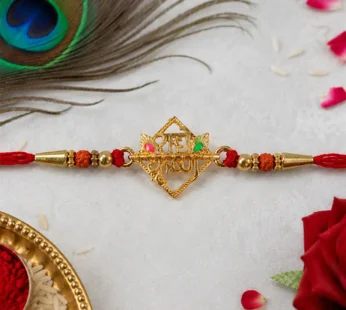 Radha Krishna Rakhi – Elegant Crystal Bead Design for Brother