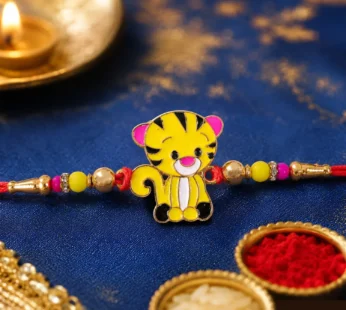 Tiger Cartoon Rakhi for Kids, Cute & Protective Thread