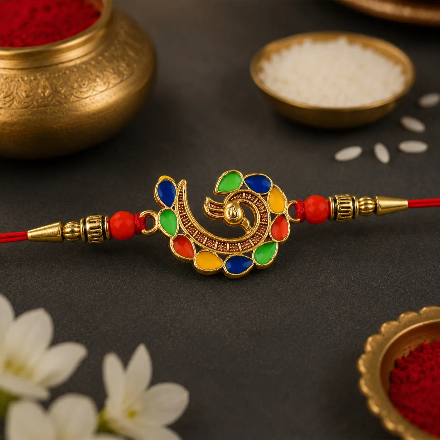 Premium Peacock Rakhi, Elegant Symbol of Love for Brother - Buy Online at Alikart