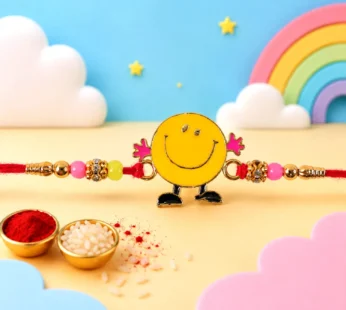 Smiley Kids Rakhi – Colourful Beads & Playful Design for Raksha Bandhan
