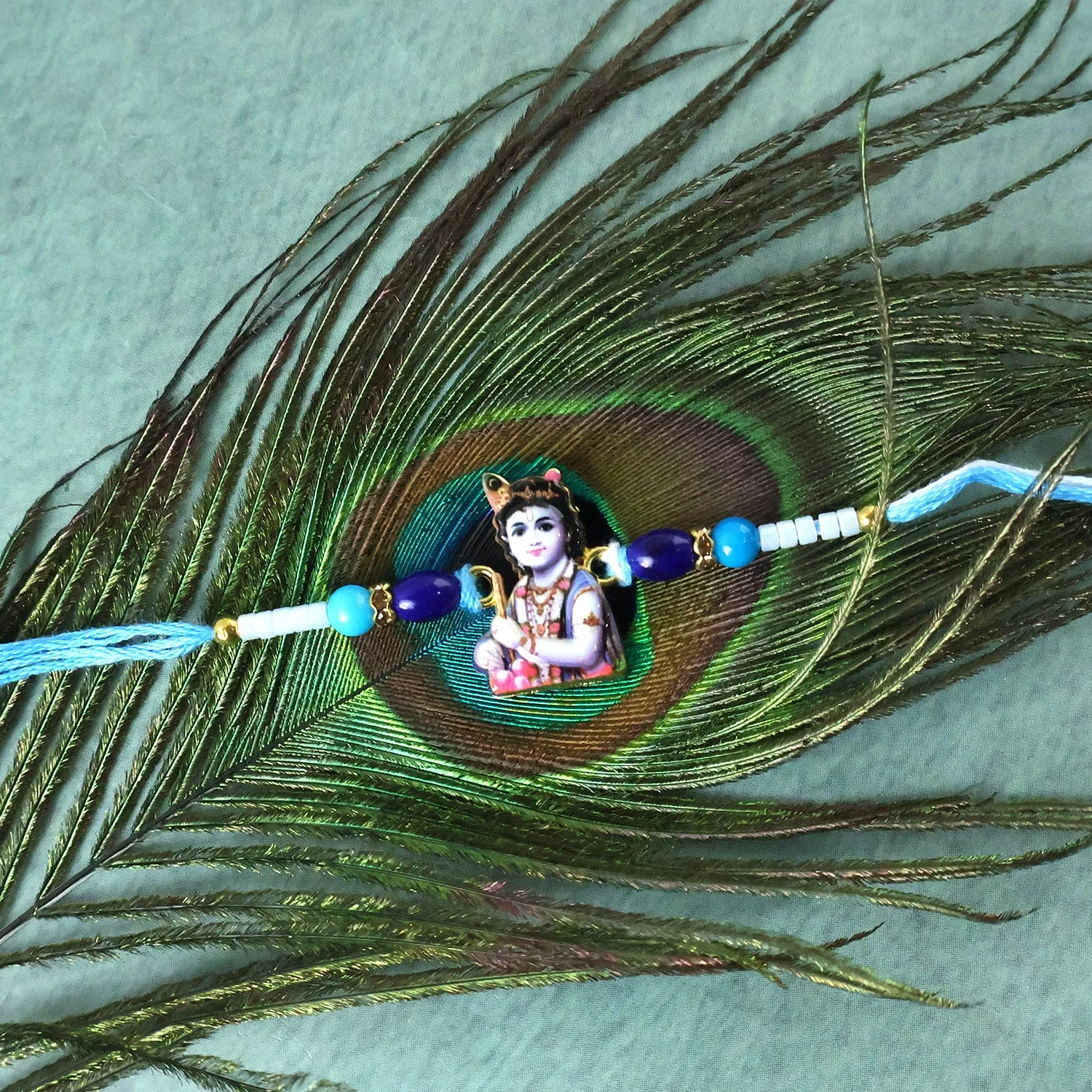 Spiritual Lord Krishna Rakhi – Beautiful & Durable Design for Raksha Bandhan - Detailed Feature View 7