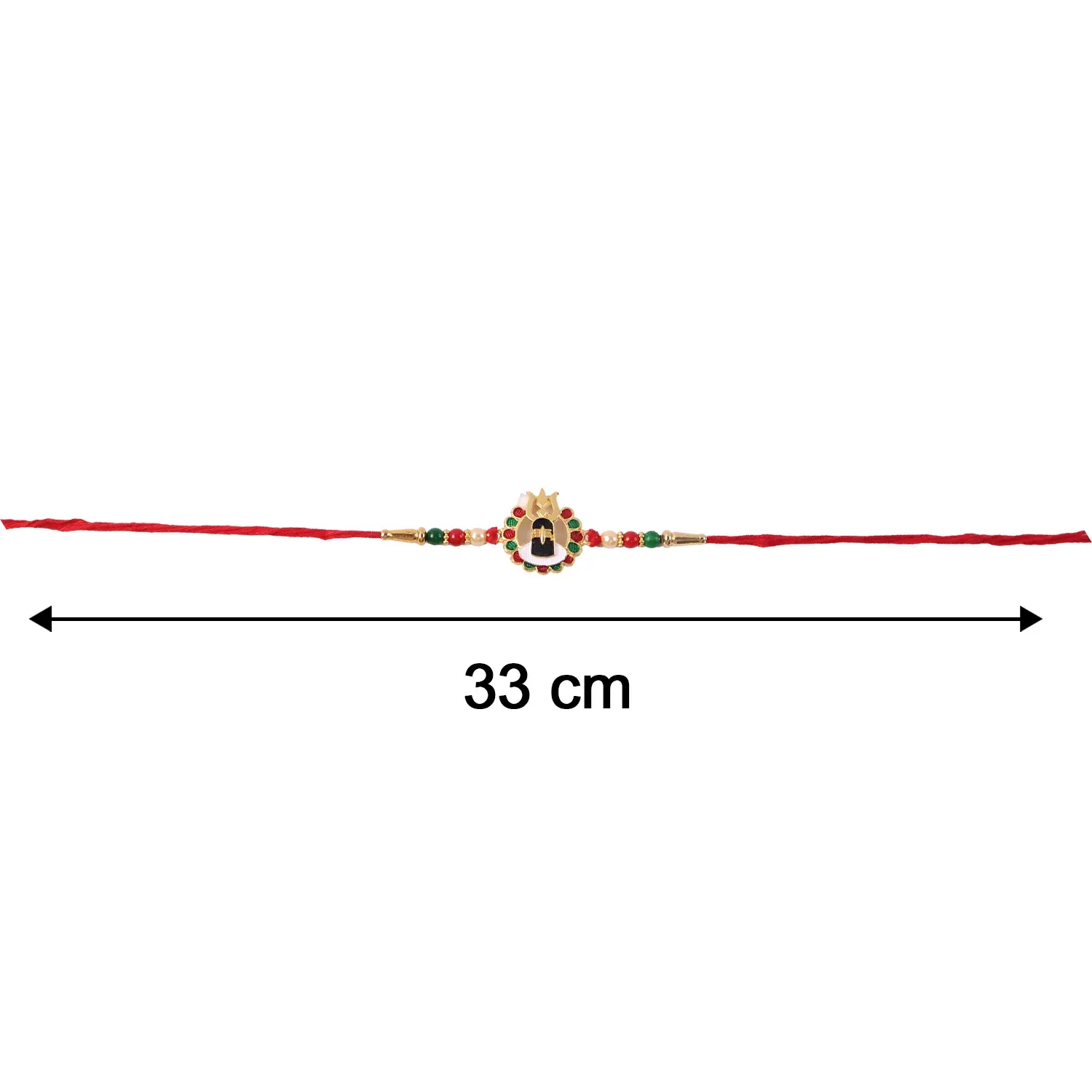 Divine Shivling Rakhi – Spiritual Beads & Traditional Design - Detailed Feature View 6