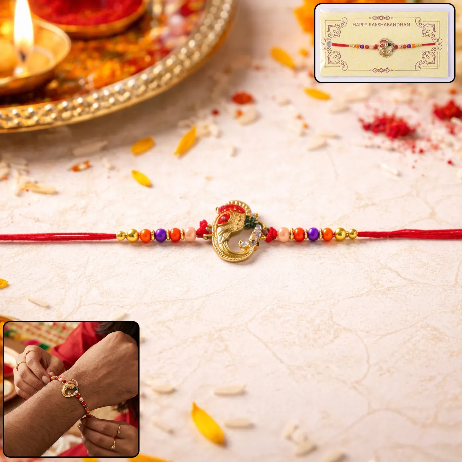 Premium Rakshabandhan Rakhi – Traditional Threadwork with Elegant Design - Buy Online at Alikart