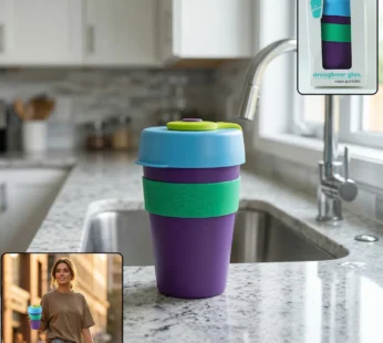 Reusable Colorful Travel Mug – Spill-resistant & Stylish 400 ML