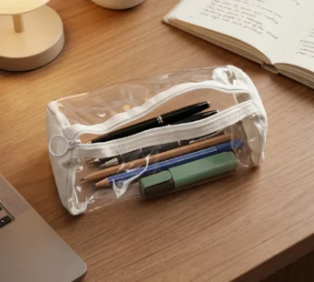 Transparent PVC Pencil Case – Stylish & Durable Stationery Organizer