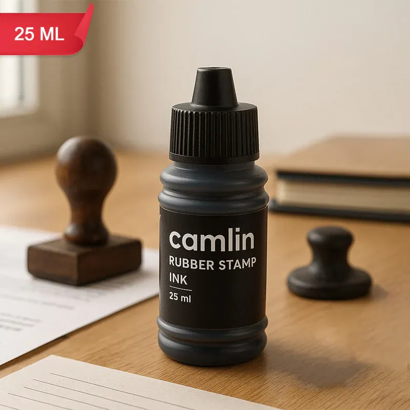 Premium Rubber Stamp Ink Black – 25 ml Bottle for Clear Impressions - Buy Online at Alikart