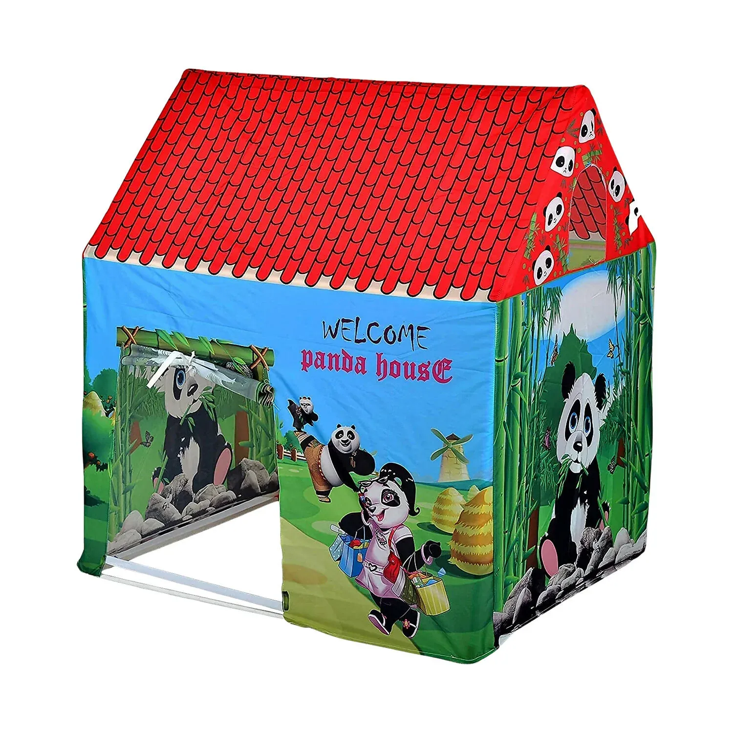 Kids Play Tent House – Panda Theme Foldable Fun - Detailed Feature View 4