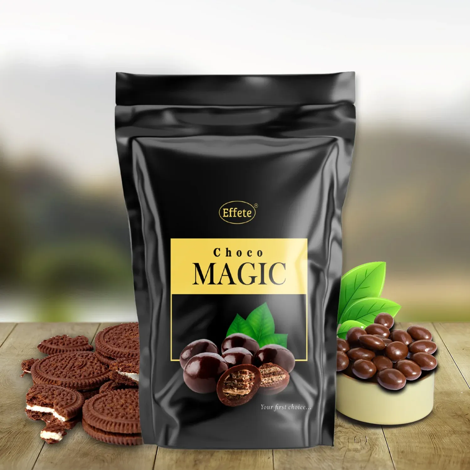 Crunchy Chocolate Bites – Delightful 40g Snack Pack | Effete - Detailed Feature View 2