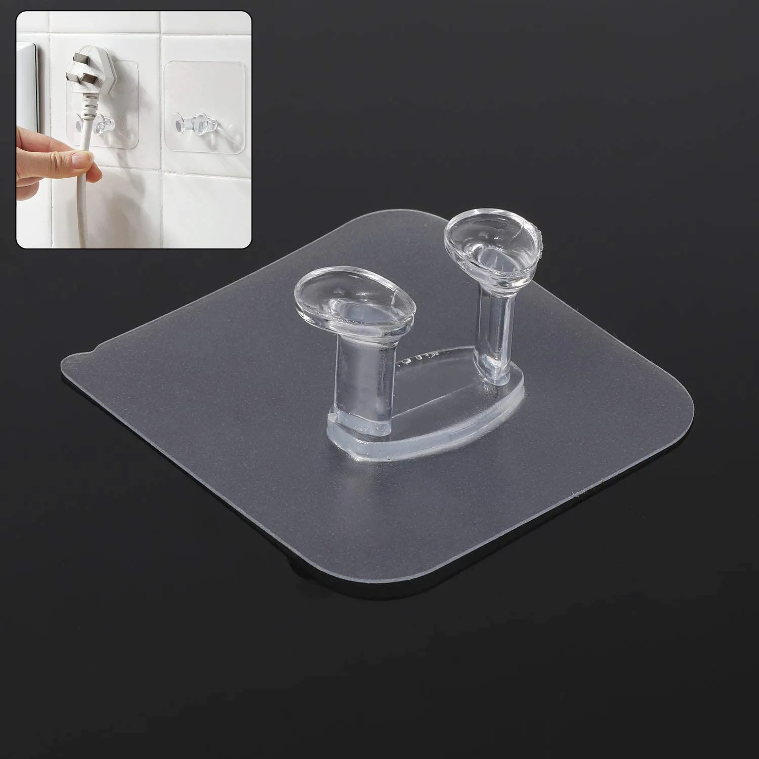 Premium Self-Adhesive Wall Hook – Strong, Transparent & Removable | GlimmerHome - Buy Online at Alikart