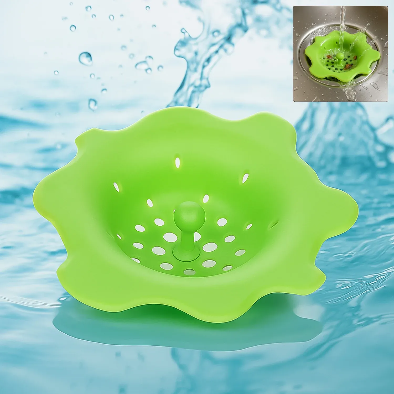 Premium Silicone Sink Strainer – Flexible, Anti-Clog Hair Catcher - Buy Online at Alikart