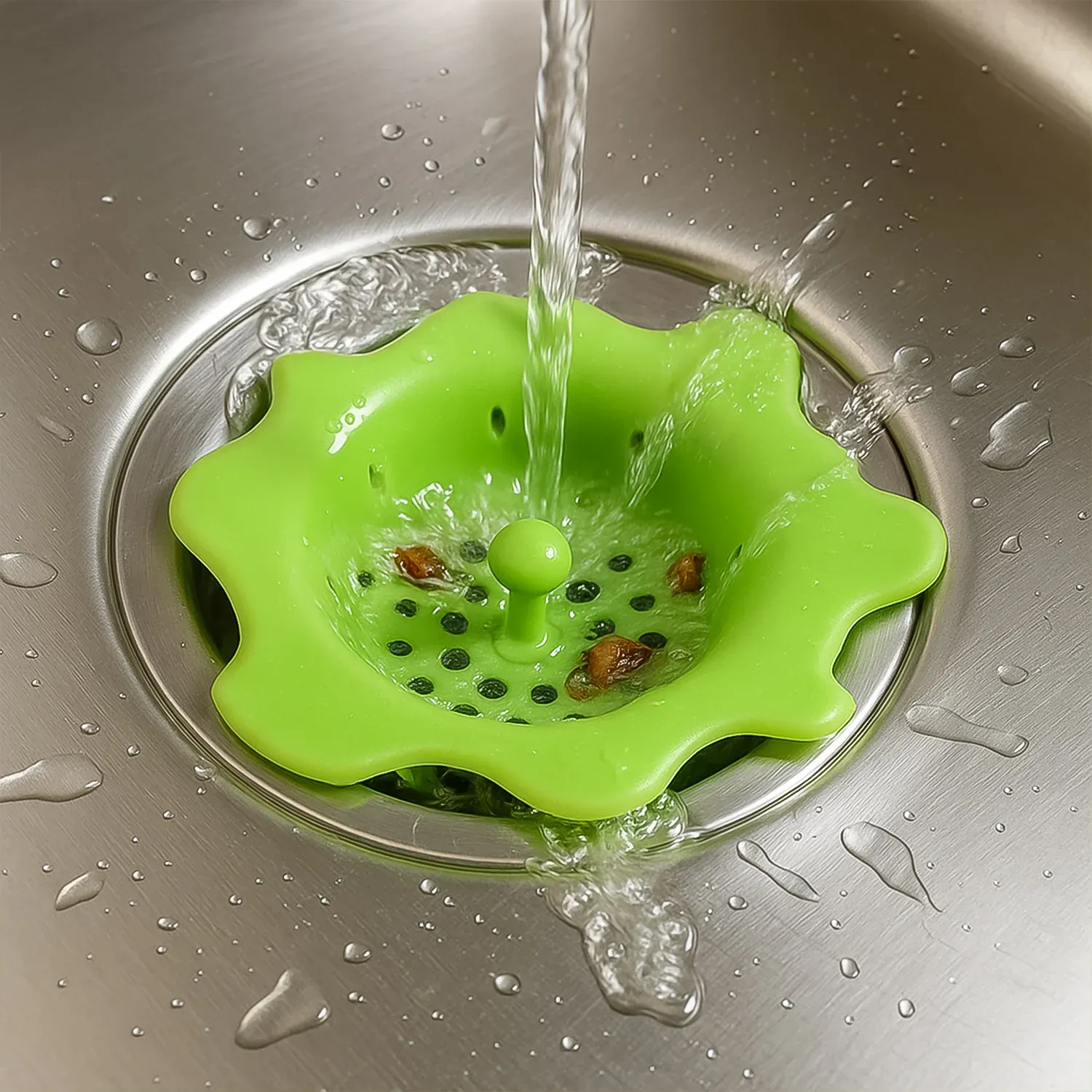 Silicone Sink Strainer – Flexible, Anti-Clog Hair Catcher - Detailed Feature View 6