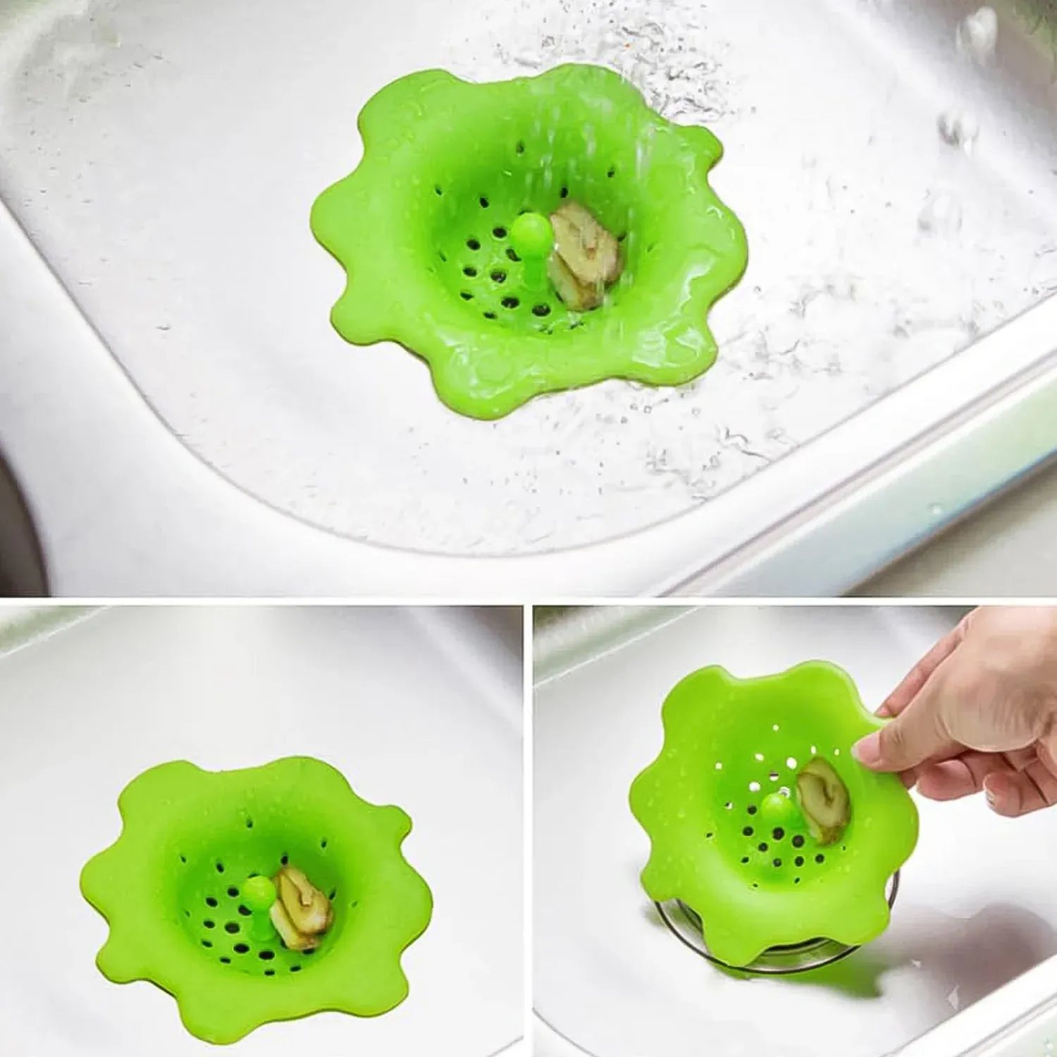 Silicone Sink Strainer – Flexible, Anti-Clog Hair Catcher - Detailed Feature View 3
