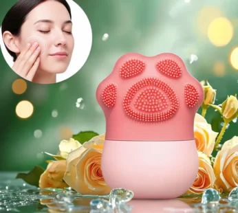 Silicone Facial Massage Ice Mold – Cooling SPA Face Massager with Paw Design, Reusable Skin Care Tool (Random Color-Pack of 1)