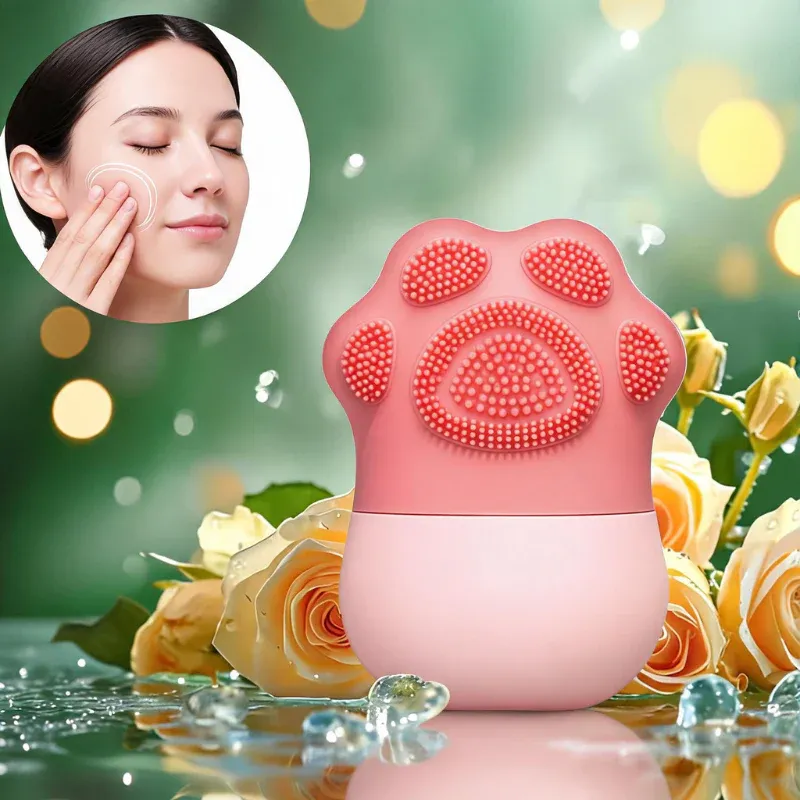 Premium Silicone Facial Massage Ice Mold – Cooling SPA Face Massager with Paw Design, Reusable Skin Care Tool (Random Color-Pack of 1) - Buy Online at Alikart