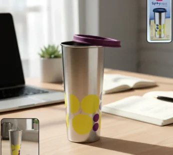 Stainless Steel Travel Tumbler 600 ML – Spill-Proof & Ergonomic