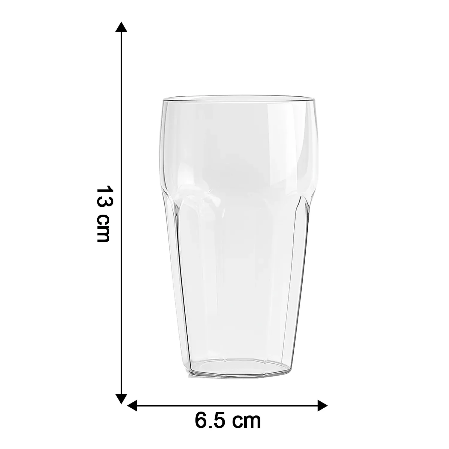 Transparent Smoothie Glass Set – 6 Durable 300ml Tumblers - Detailed Feature View 6