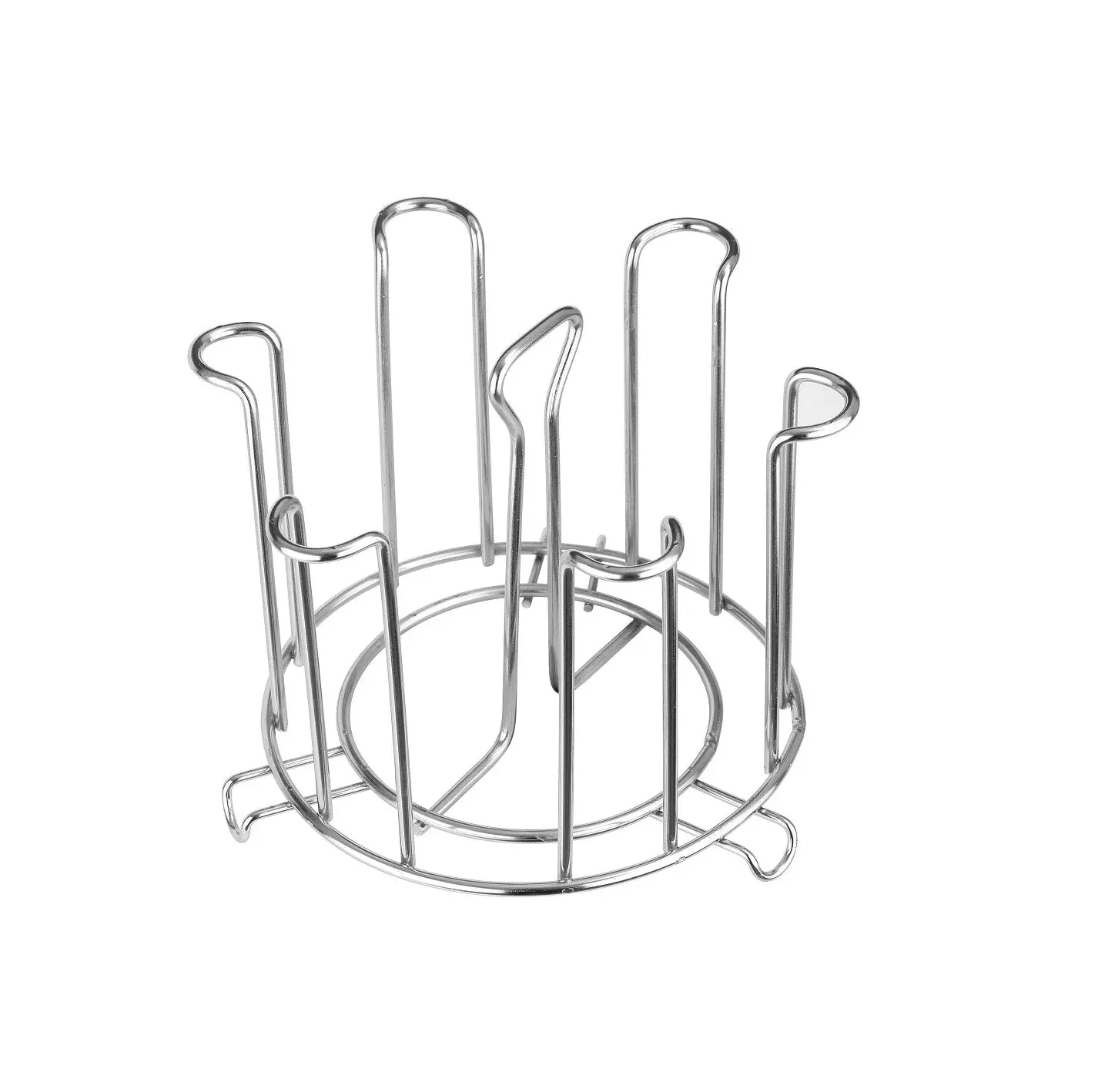 Stainless Steel Glass Stand – Round Kitchen Holder | Storenzo - Detailed Feature View 9