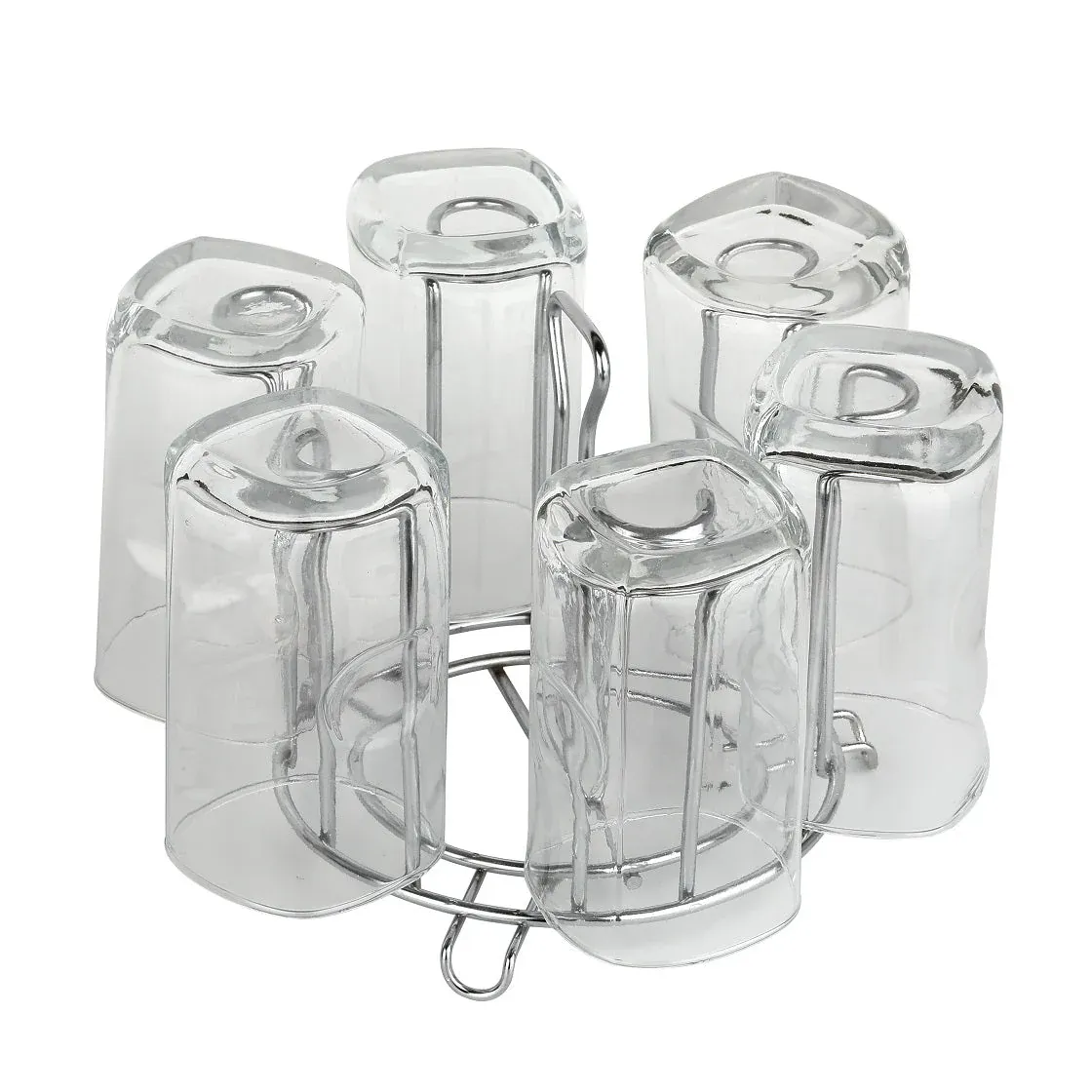 Stainless Steel Glass Stand – Round Kitchen Holder | Storenzo - Detailed Feature View 7