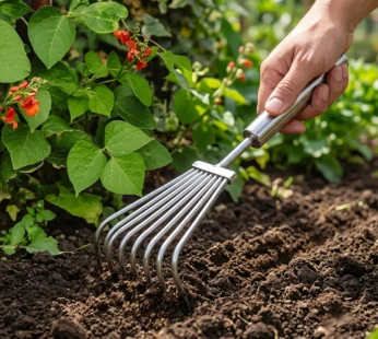 Stainless Steel Garden Rake – Durable & Rust-Resistant Tool for Easy Gardening
