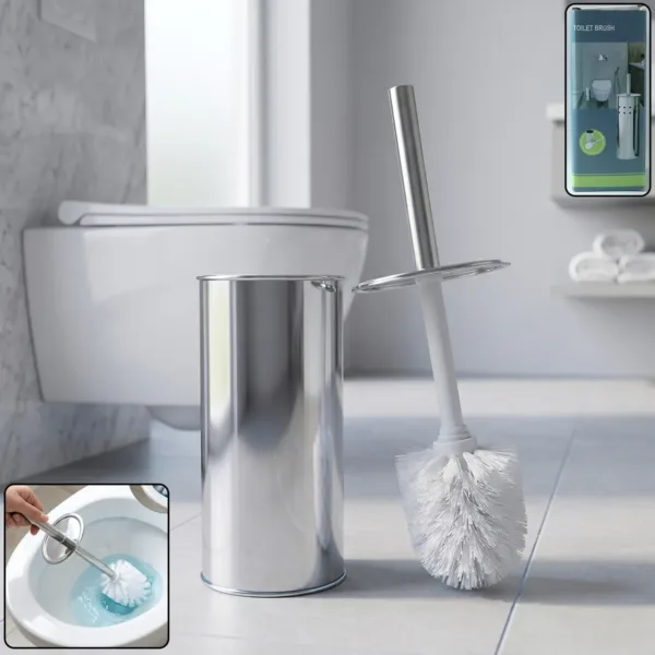 Toilet Cleaning Brush – Durable with Long Handle and Holder