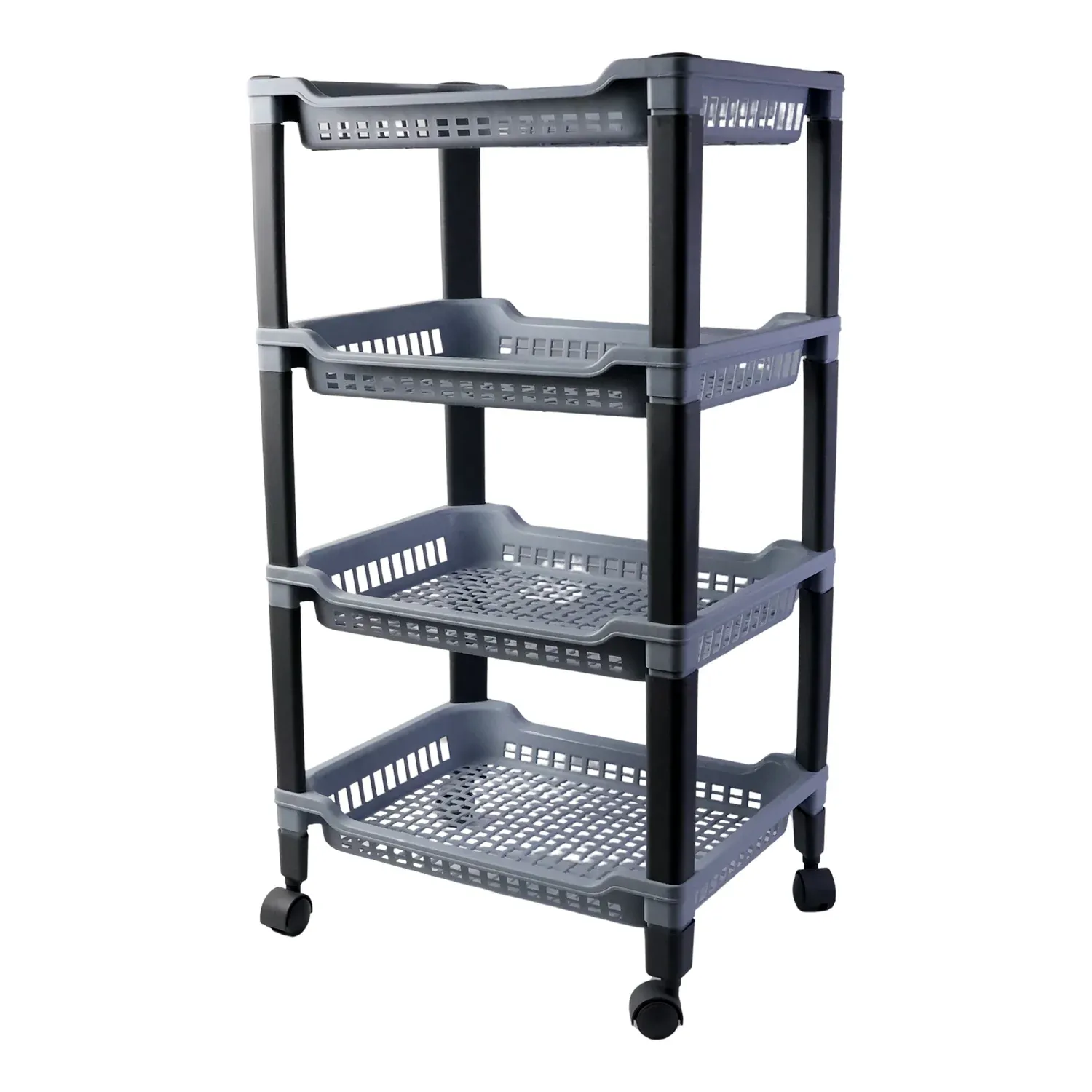 Plastic Storage Rack – 4-Layer Ventilated Multipurpose Organizer - Detailed Feature View 4