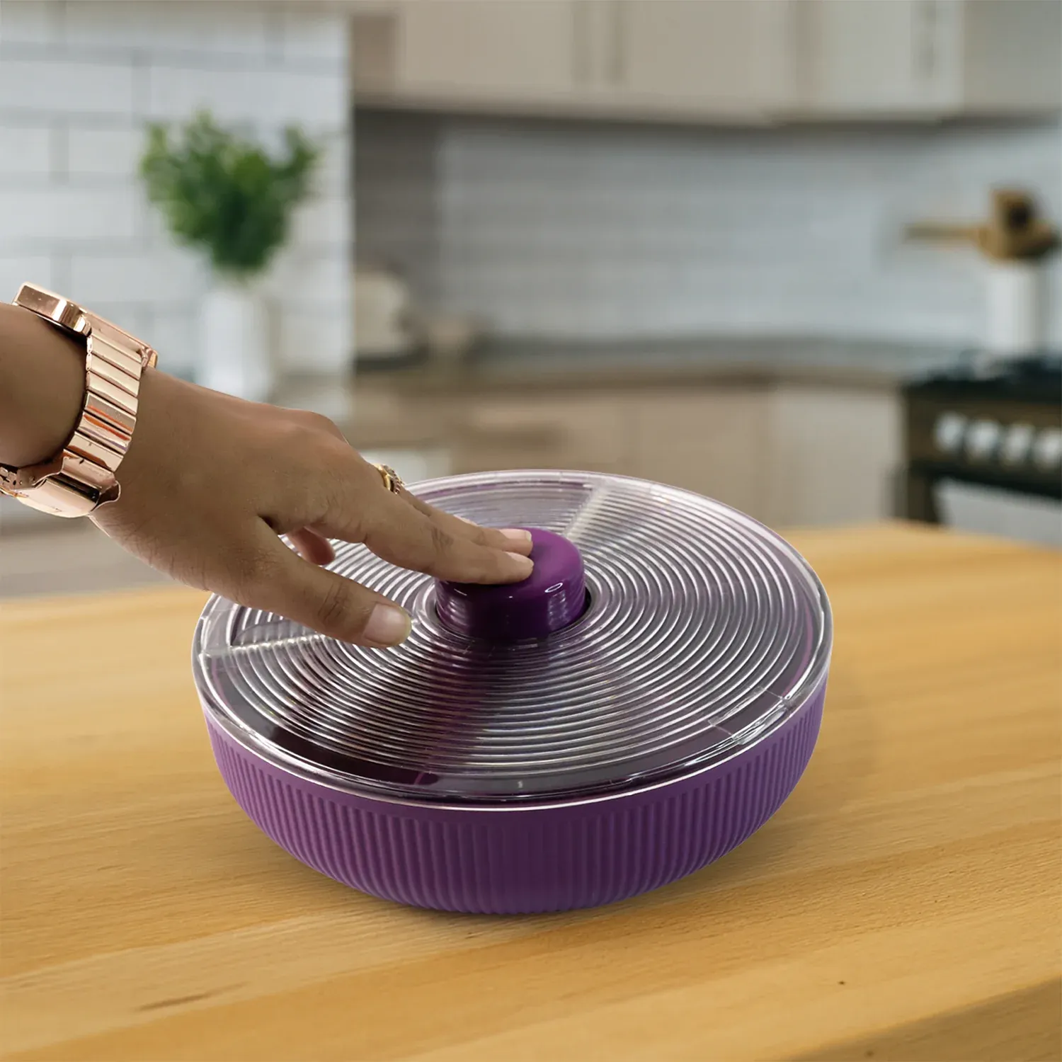 Rotating Dry Fruit Storage Container – Multipurpose Snack Organizer - Detailed Feature View 7