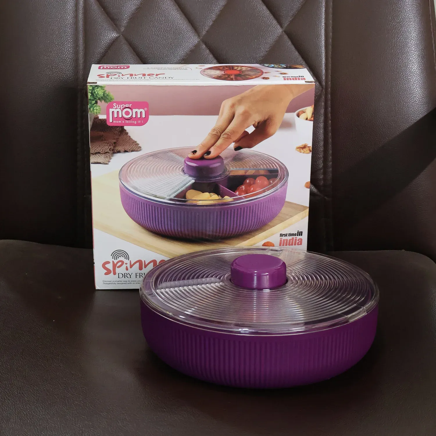Rotating Dry Fruit Storage Container – Multipurpose Snack Organizer - Detailed Feature View 8