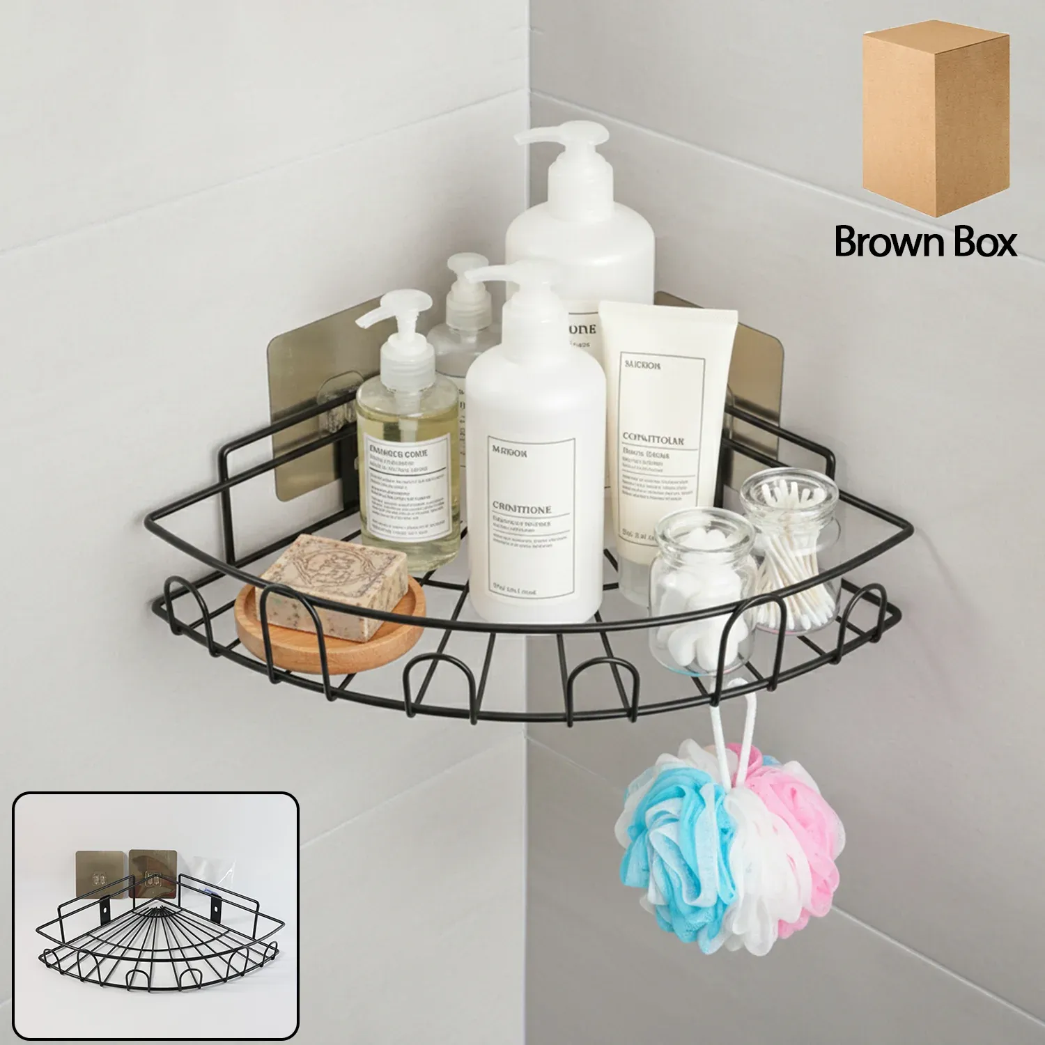 Premium Wall-Mounted Corner Bathroom Storage Rack – Space-Saving Organizer - Buy Online at Alikart