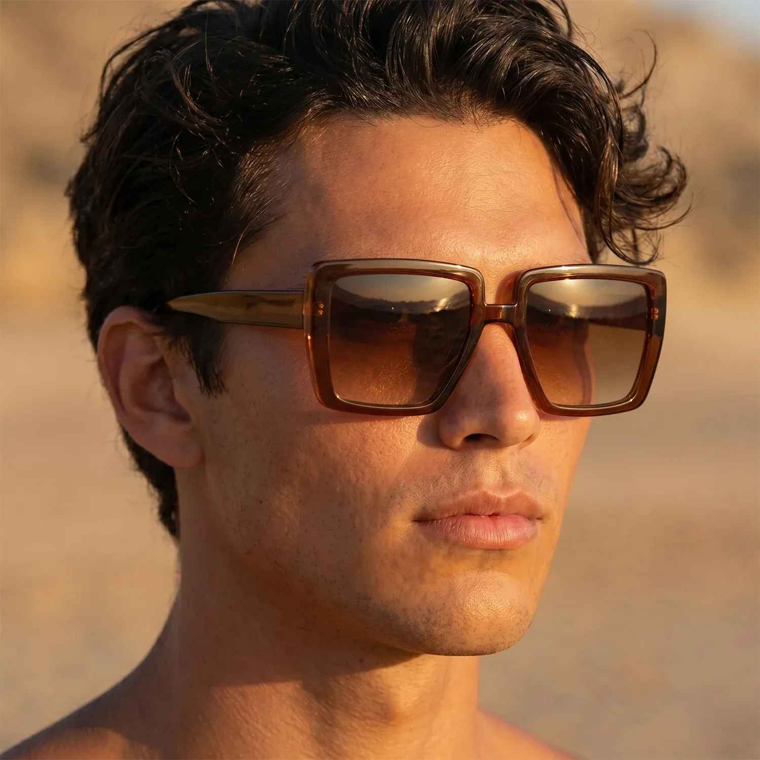 Premium Oversized Square Sunglasses – Trendy Unisex Fashion Eyewear - Buy Online at Alikart