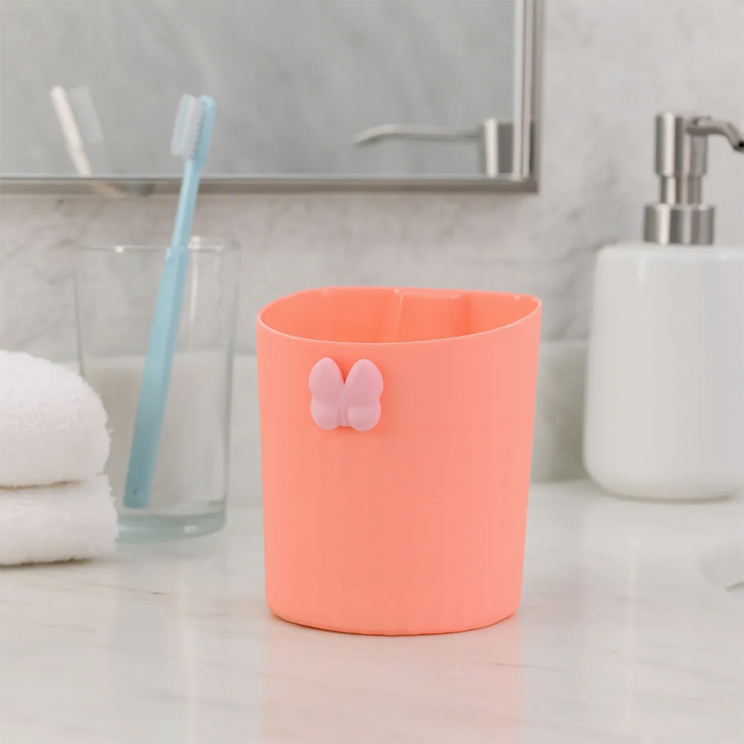 Wall-Mounted Toothbrush Holder – Butterfly Design, 2 Pc Set - Detailed Feature View 3