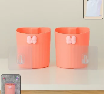 Wall-Mounted Toothbrush Holder – Butterfly Design, 2 Pc Set