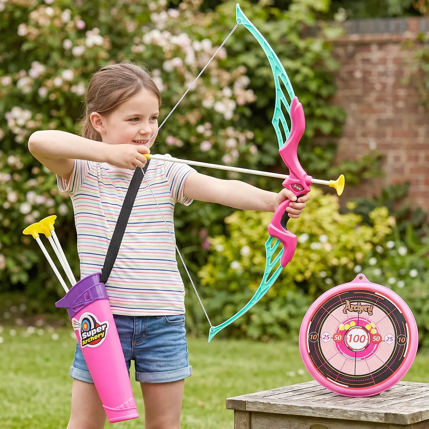 Kids Archery Set – Dhanush Baan Toy with Target & Arrows | Aditi - Detailed Feature View 6